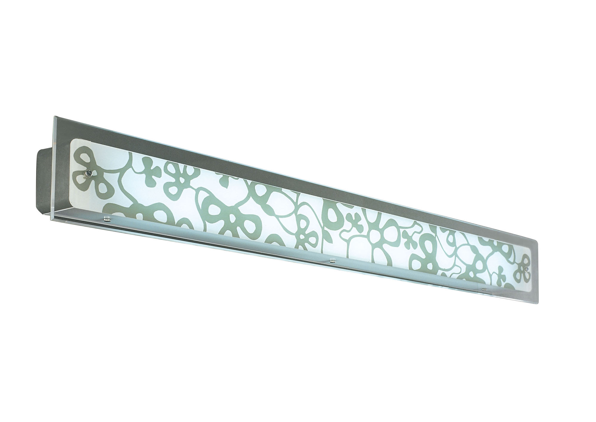 M8496/1  ## Euphoria Wall Lamp 1 Light T5 Large Bar, Polished Chrome/Opal White Glass